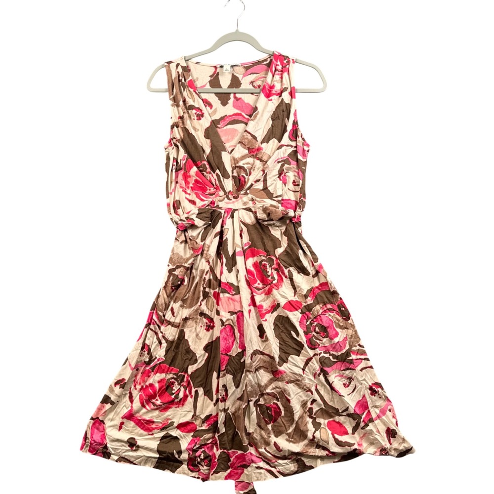 Banana‎ Republic Silk Cotton Floral Halter Dress L Garden Party Resort Wedding